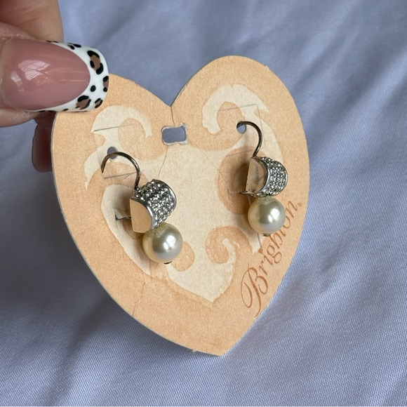 RETIRED Brighton “MERIDIAN” Pearl and Silver Necklace Earrings Set - Picture 5 of 6